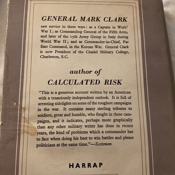 FROM THE DANUBE THROUGH YALU TO THE YALU - GENERAL MARK CLARK  HARDBACK GUC - Picture 4 of 4